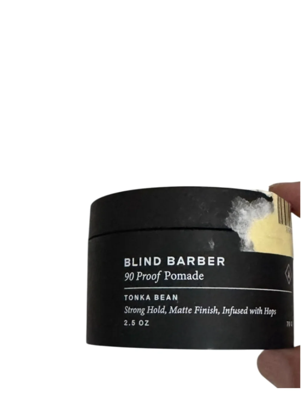 New Blind Barb 90 Proof Pomade Tonka Bean Strong Hold, Matte Finish